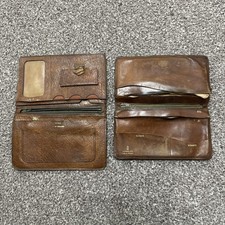 2 x vintage wallets 1 made of highland hide , 1 ——calf 