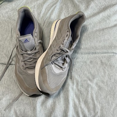 Adidas Supernova Running Shoes Men Grey White Size 10.5 Run Large See Pictures