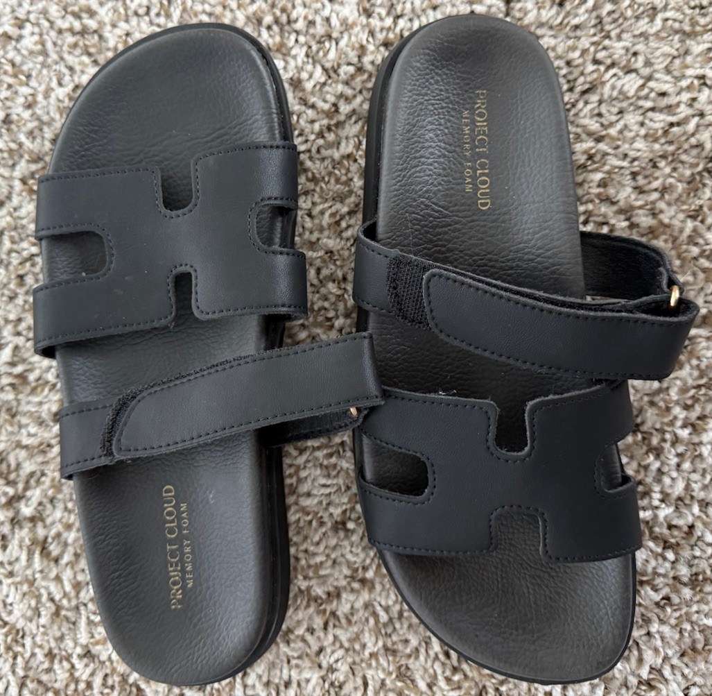 Project Cloud black genuine leather memory foam s… - image 5