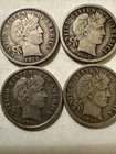 (4)1914 barber dimes lot Of 4 ,3-P,1-D Vary Good Condition  See Pictures