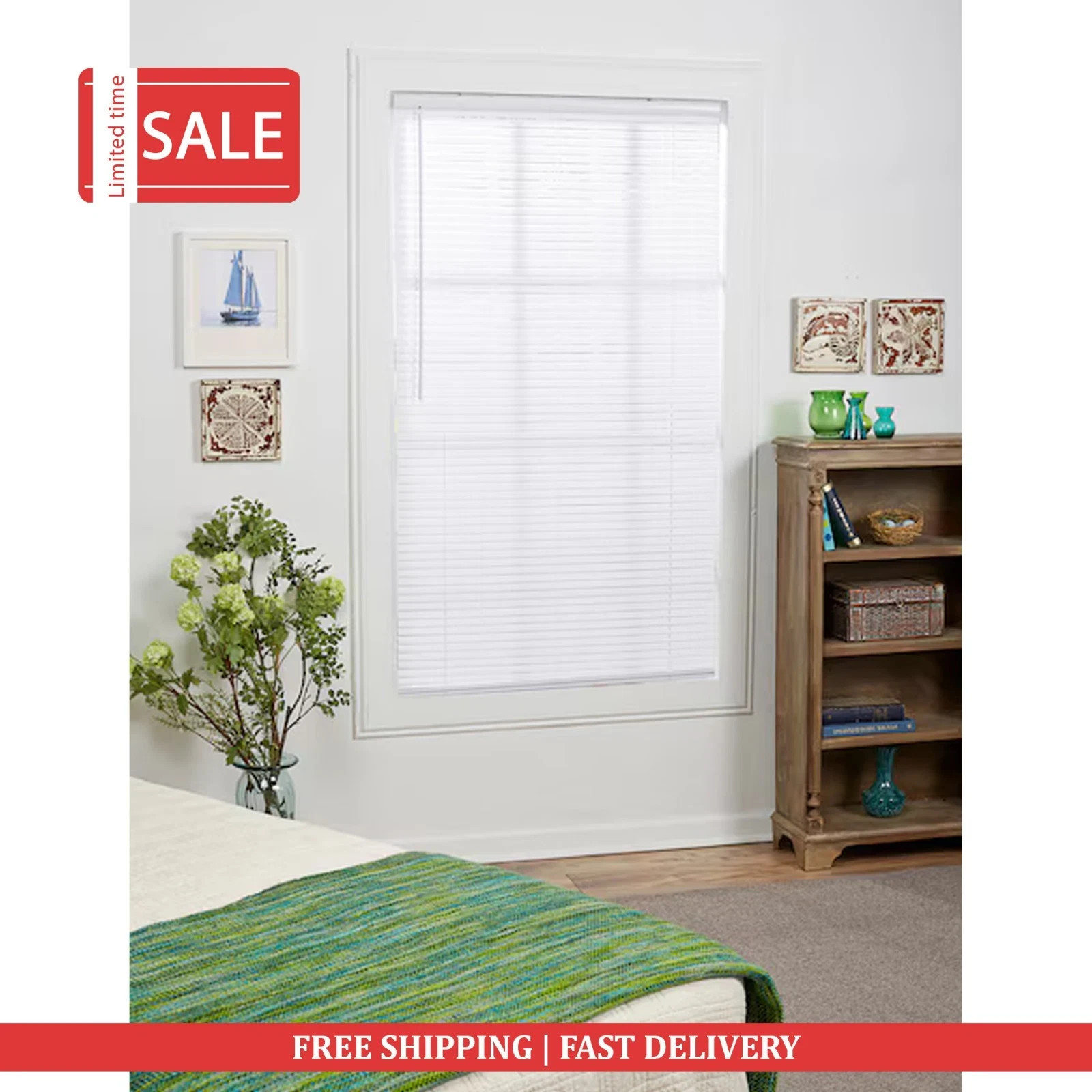 Window Shades - Cordless Mini Blinds Ajustabel to 64" Long - 23" Wide - 43 Inch