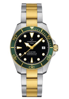 DS Action Diver 38mm Powermatic 80 Black Dial Wristwatch C0328072205101