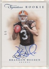 2012 Prime Signatures Rookie Signature Platinum 5/5 Brandon Weeden #245 Auto ti8