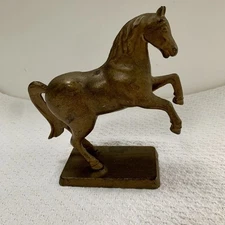 Antique Cast Iron Prancing Horse Coin Bank. AC Williams or Arcade,  c. 1910-1934