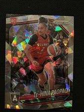 2025 Panini Prizm WNBA Te-Hina Paopao #61 Cracked Ice Dream Rookie Card