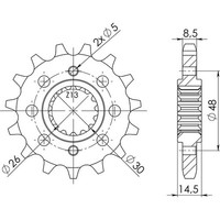 Ritzel P530 - Z16 (DIS.20602) Honda 700 VF F AbfangjäGer 84/85