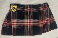 Sport Kilt Red  black Plaid Pleated Kilt Women  s Size M