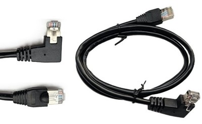 Netzwerk Ethernet Kabel 90°Links Winkel 80cm CAT6 S/FTP Patchkabel RJ45 DSL LAN
