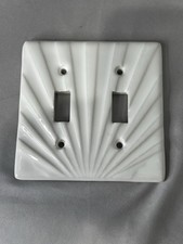  Vintage Double Porcelain Light Switch Plate ...