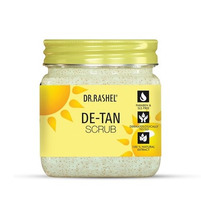 DR.RASHEL De-Tan Scrub For Face & Body (380 Ml) Dead Skin Tan Removal Blackhead