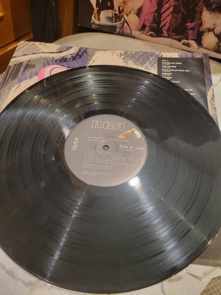 Rick Springfield LP Success RCA AFL1-4125 NM w/ Inner Sleeve - Image 3 of 4