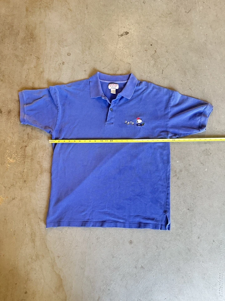 Polo vintage años 80 Snoopy and Friends azul marino con diseño Foto 4 de 4