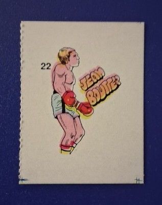JEAN BOUTTER #22 VERY RARE White Back Version 1986 Venezuelan Boxing Card