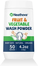 Fruit & Veggie Wash Powder, Natural Organic Produce Cleaner for Pesticides & Wax