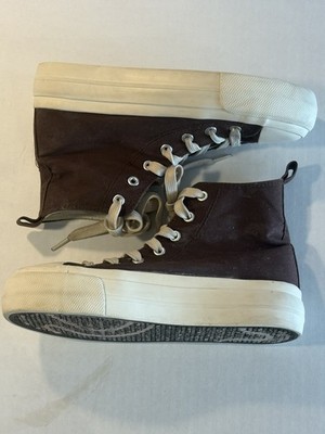 Primark Brown Platform High Top Sneakers Size UK 4 EU 37 - FAST SHIPPING