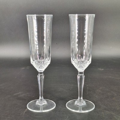 USA Crystal Cristal Champagne Flutes 24% Lead Crystal Elegant Toasting Set