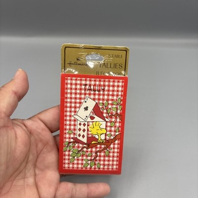 Hallmark Bridge Tallies Peanuts Woodstock Yellow Bird 2 Table 12 Tallies