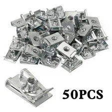 50x Motorcycle Faring Bolt Nut Zinc-plated Screw Clip Speedclips 6mm For Honda