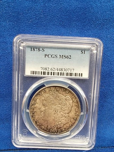 1878-S Morgan Dollar PCGS MS62 $1 GORGEOUS TONING FRONT AND REVERSE.