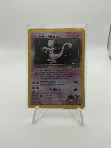 Rocket's Mewtwo HOLO RARE 14/132 | Gym Challenge | Vintage WOTC Pokemon Card TCG