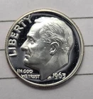 1963 Proof Cameo Roosevelt Silver Dime (D 1)