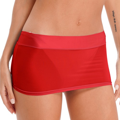 DE iEFiEL Damen Mesh Minirock Sexy Kurz Bodycon Unterrock Transparent Clubwear - 第 26/40 張圖片