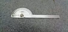 Vintage General Tools No. 17 Stainless Steel Protractor Machinist Gauge USA 