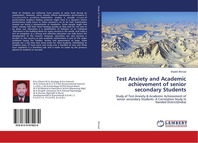 Test Anxiety And Academic Achievement of Senior Secondary Students von ...