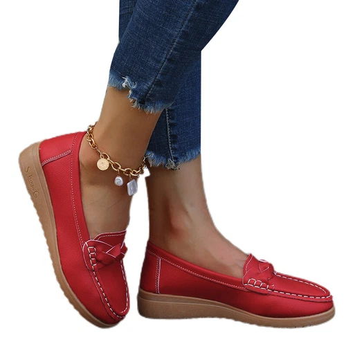 Damenmode bequeme flache flache runde Zehenpartie Halbschuhe Slipper Freizeitschuhe - Bild 22 von 49