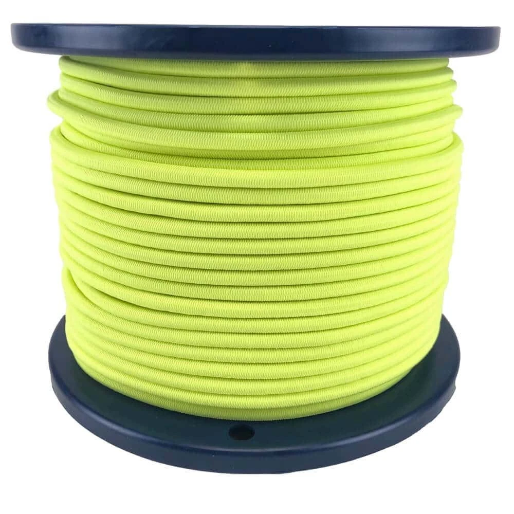 5mm Neon Yellow Elastic Bungee Rope Shock Cord Tie Down UV Stable