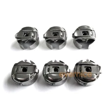 6 Small L Size Pigtail Embroidery Bobbin Cases fits Barudan Melco SWF Tajima