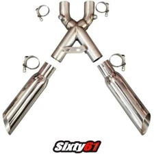 Voodoo Exhaust Hayabusa 2022 2023 2024 2025 Suzuki Dual Shorty Polished X-Pipe