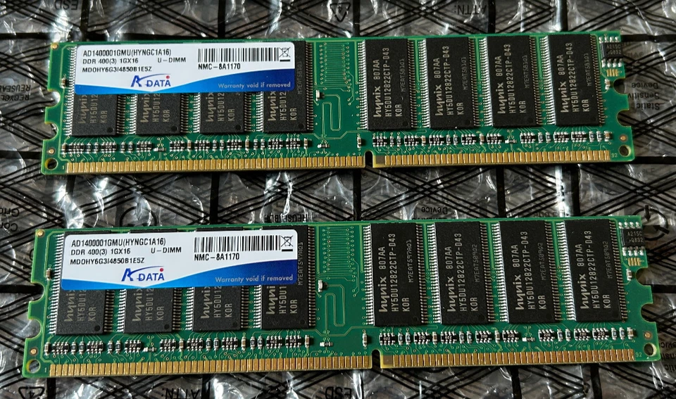 ADATA DDR400 PC3200 2GB (2x1GB) CL3 DDR RAM AD1400001GMU - Image 3 of 4