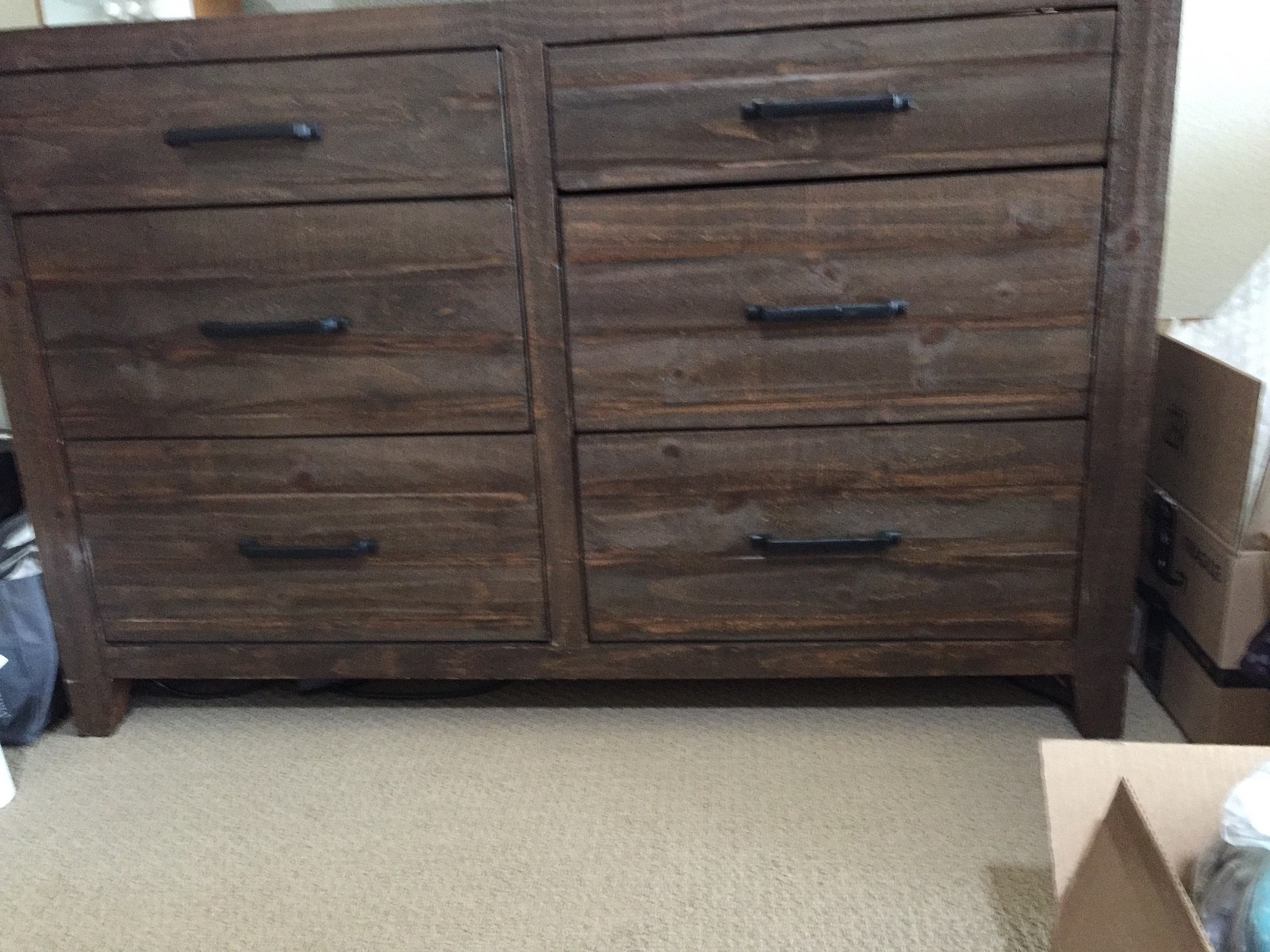 3 Piece Bedroom Set 6 Drawer Dresser 3 Drawer Dresser Nightstand Espresso For Sale Online