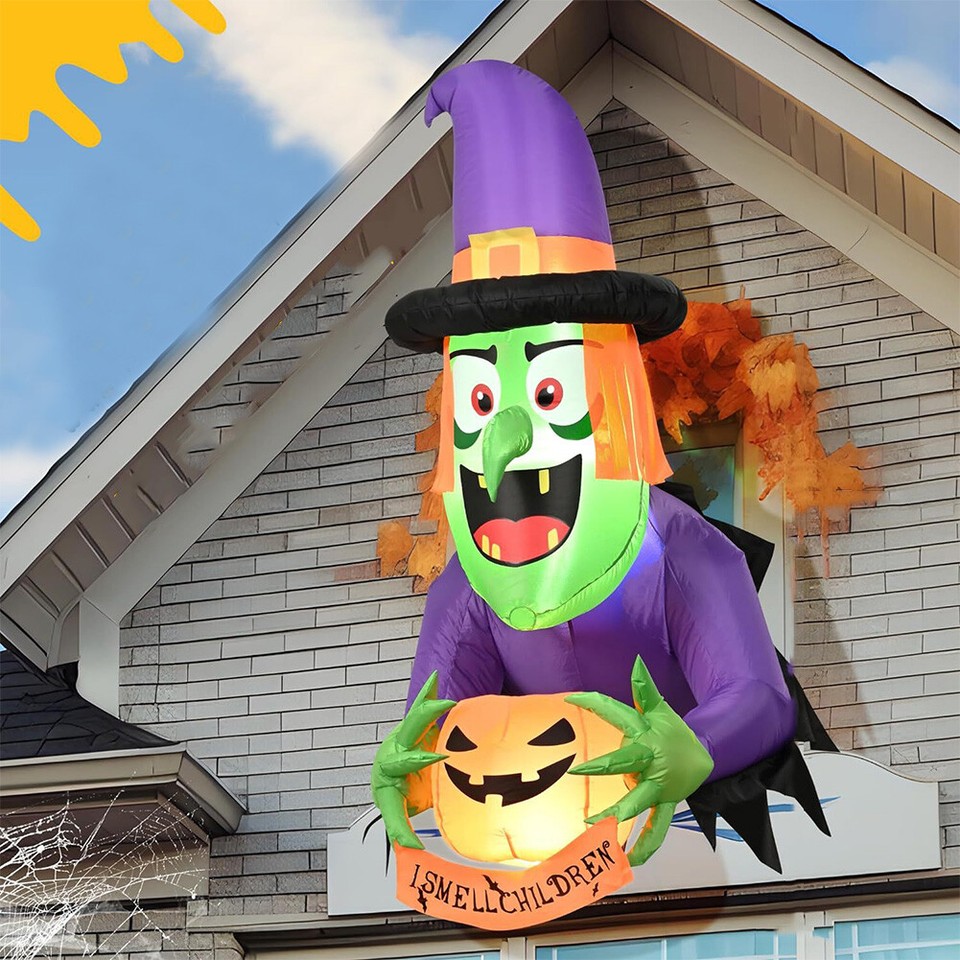 4.4 Ft Halloween Inflatables Halloween Window Decorations Builtin LEDs