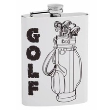 8 oz Golf Theme Drinking Flask