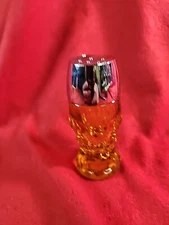 Vintage Amber Honeycomb Cut Glass 4 Inch Salt Or Pepper Shaker Replacement