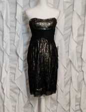 Badgley Mischka silk couture dress NWT :size Small 