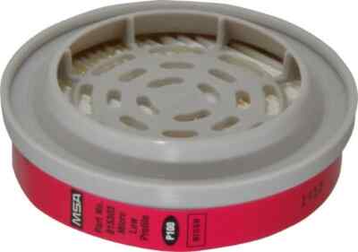 2 Pack MSA LOW PROF P100 Respirator Cartridge: Particulates, Gray