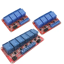 2PCS 4 Channel and 1 PCS 6 Channel 24V Optoisolated Relay Module