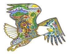 BALD EAGLE Animal Spirit Cling Unmounted Rubber Stamp EARTH ART Sue Coccia New