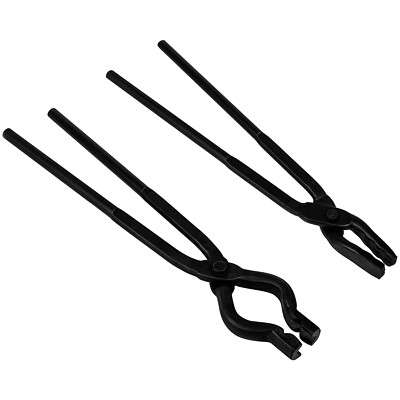 Knife Making Tongs Set Blacksmith Bladesmith Wolf Jaw V-Bit Tongs Kit Forge