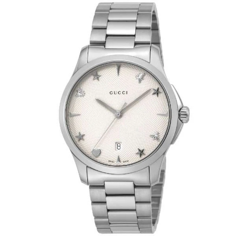 Montre Gucci YA1264028 G Timeless quartz argent + livraison gratuite