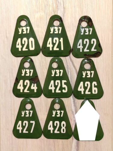 Choose any Vintage USSR Enameled Number Room Number Tag 1970s Price for 1 pcs. - Picture 1 of 10