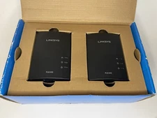 Linksys Cisco Powerline 400 Bridge PLEK400 Homeplug AV Kit Outlet Network Extend