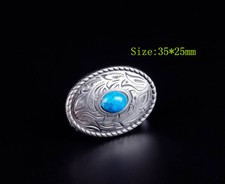 10PC 35 25MM Silver LEATHERCRAFT TURQUOISE FLORAL ENGRAVED CONCHOS SCREWBACK