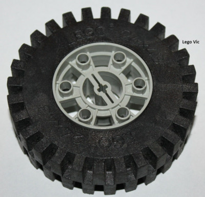 Lego 3739c01 Wheel 24x43 Lt Gray Tire Technic 853 956 8860 851 8849 MOC B13