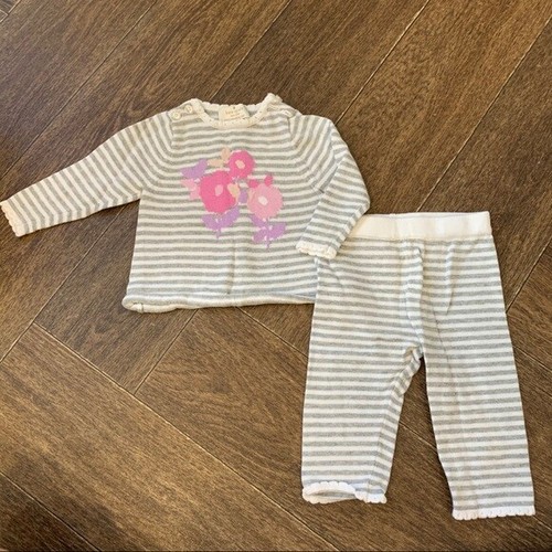 Completo jogger bambino Kate Spade 3M felpa grigio bianco maglione floreale e pantaloni - Foto 6 di 6