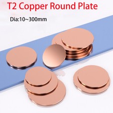 1mm-6mm Thick T2 Copper Round Plate Blank Solid Metal Sheet Discs 10mm 300mm Dia