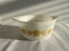 Vintage Pyrex 474-B Butterfly Gold Round Casserole Dish  1 1/2 QT USA Corning
